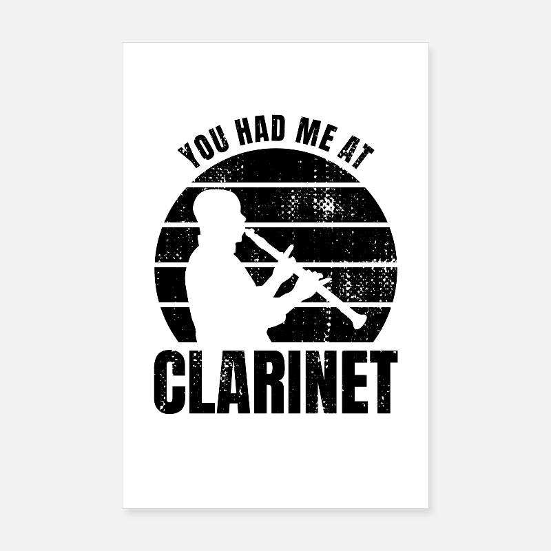 Clarinettiste Spruch Poster 20 x 30 cm