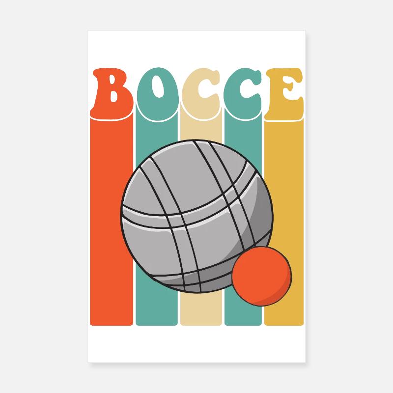 Bocce Spruch Bocce Ball mit Jack Bocci Game Bocce Poster 20x30 cm