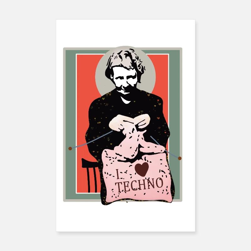 Techno couture Art Illustration Poster 20 x 30 cm