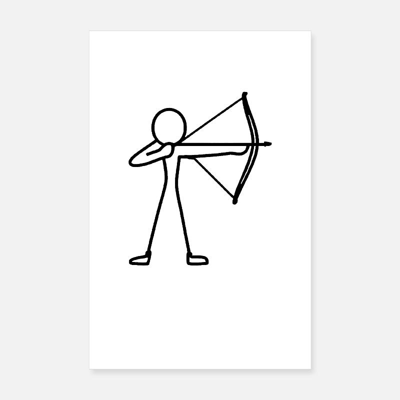 Archer à l’arc à l’arc à l’arc Poster 20 x 30 cm
