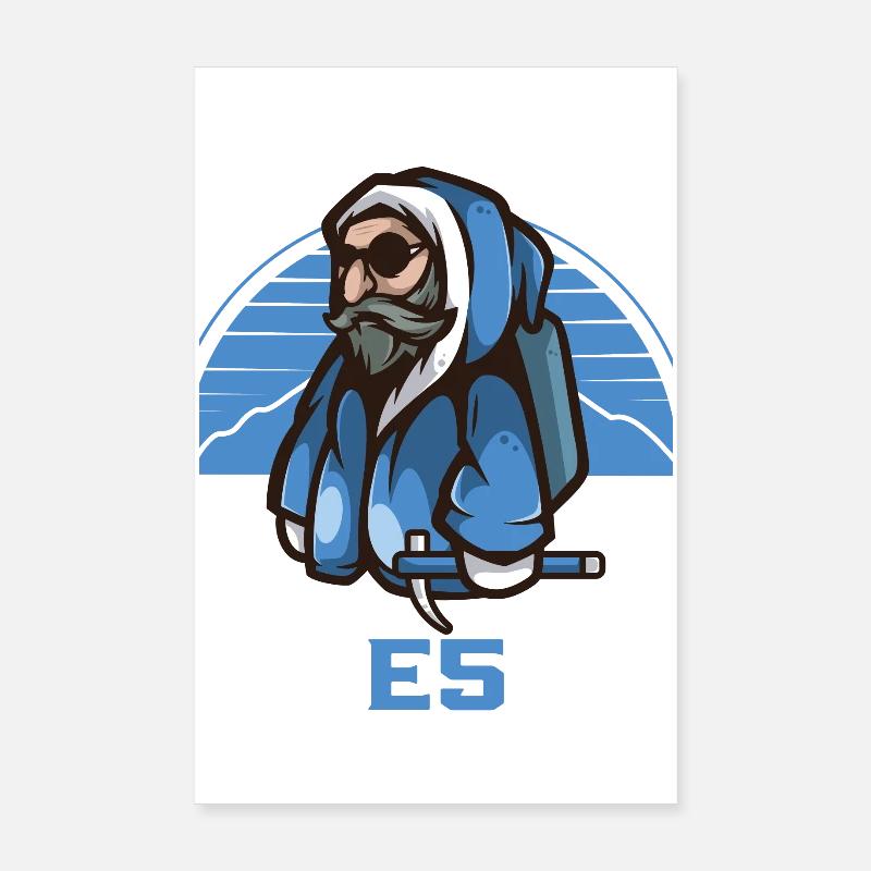 Alpenüberquerung E5 Alpenüberquerer Poster 20x30 cm