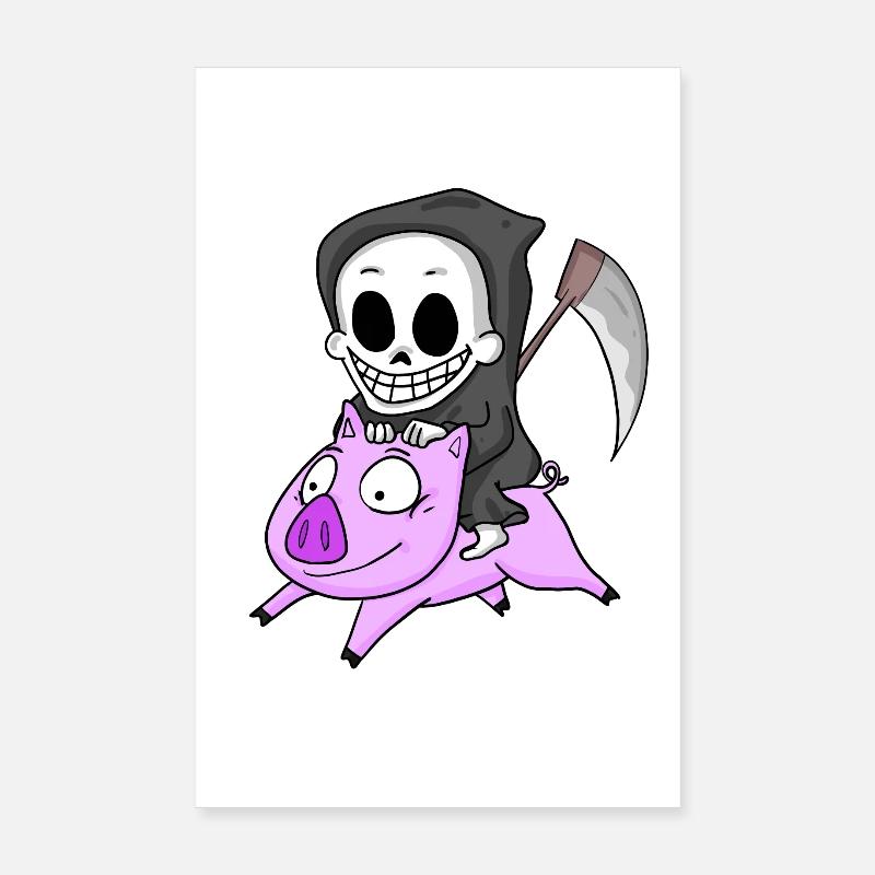 Cochon Faucheur Poster 20 x 30 cm