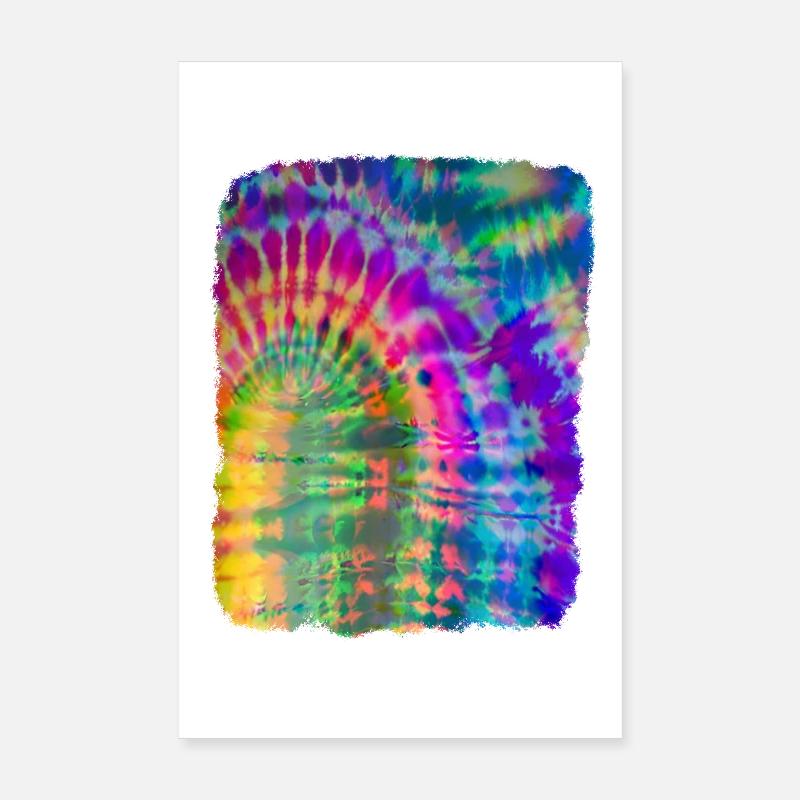 Tie Dye Batik - Poster 20x30 cm - Weiß