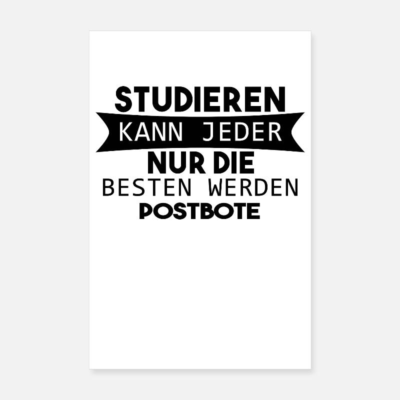 Postbote lustiger Spruch Poster 20x30 cm