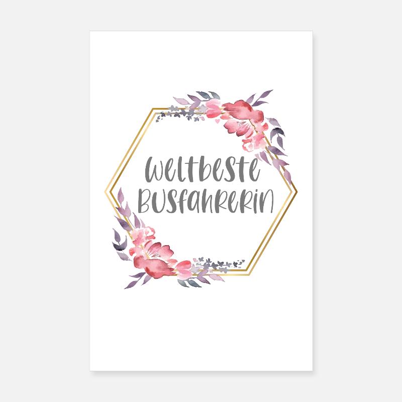 Weltbeste Busfahrerin Bus Beruf Geschenk Poster 20x30 cm