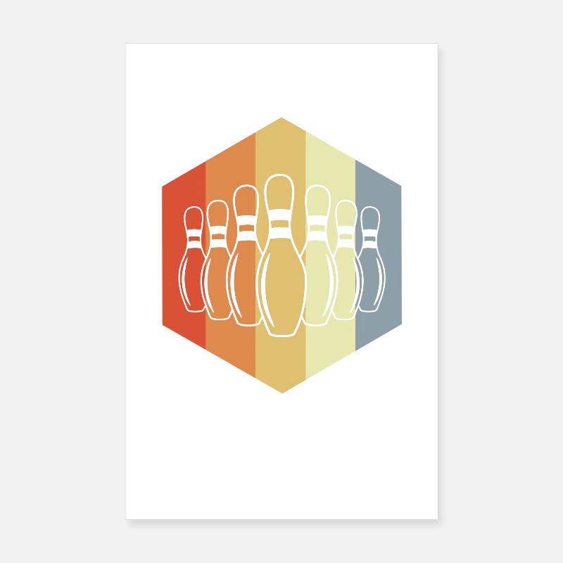 Quilles de bowling Poster 20 x 30 cm