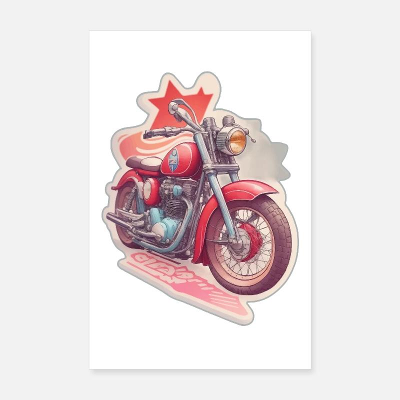 Motorcycle Design Poster 8" x 12" (20x30 cm)