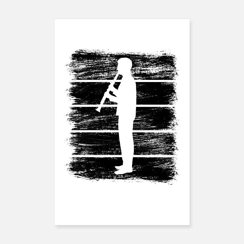 Dessin clarinettiste Poster 20 x 30 cm