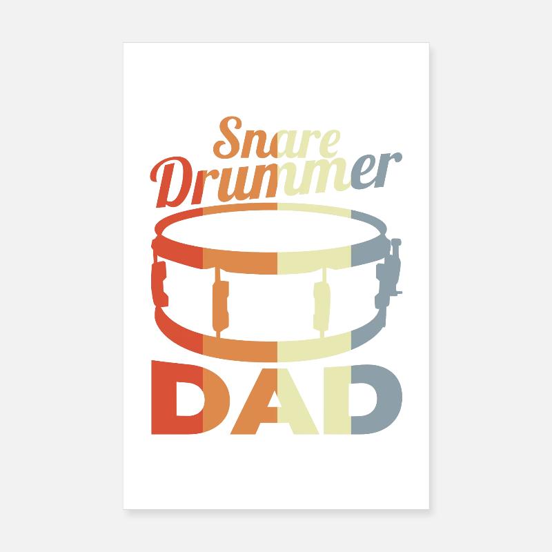 Drummer Dad Poster 8" x 12" (20x30 cm)