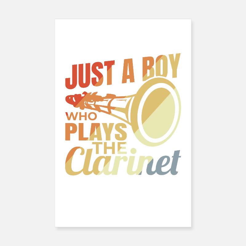 Jeune clarinettiste Poster 20 x 30 cm