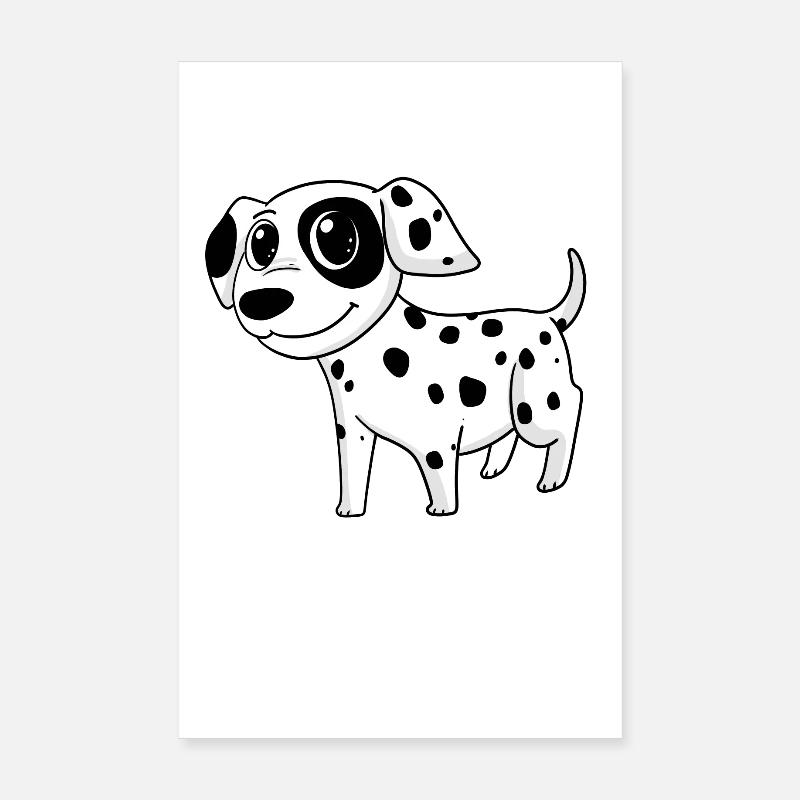 Chiens de race de chien dalmate Poster 20 x 30 cm