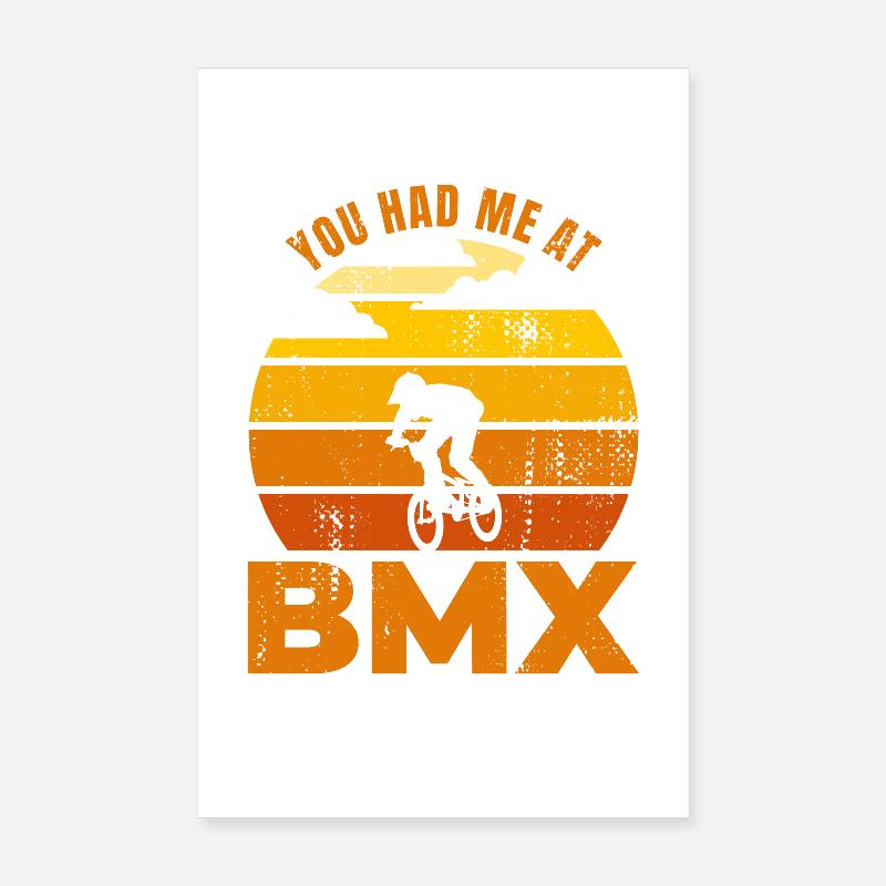 Citation de cycliste BMX Poster 20 x 30 cm