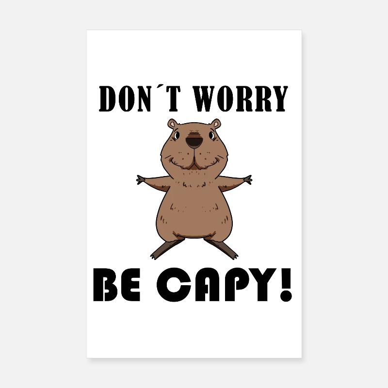 Capybara Capybara Cadeau Poster 20 x 30 cm