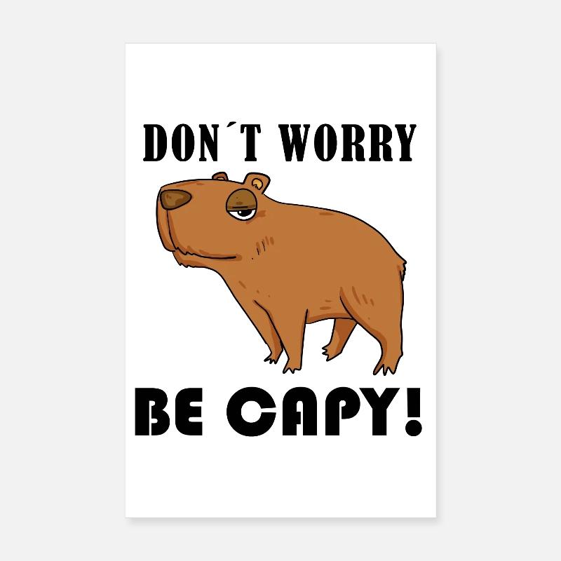 Capybara Capybara Cadeau Poster 20 x 30 cm