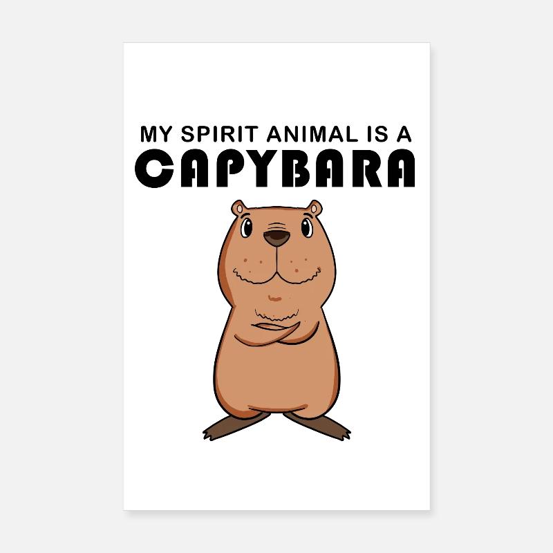 Capybara Capybara Cadeau Poster 20 x 30 cm