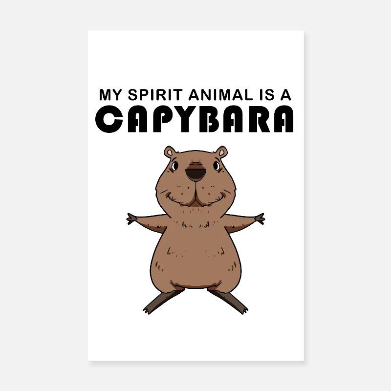Capybara Wasserschwein Geschenk Poster 20x30 cm