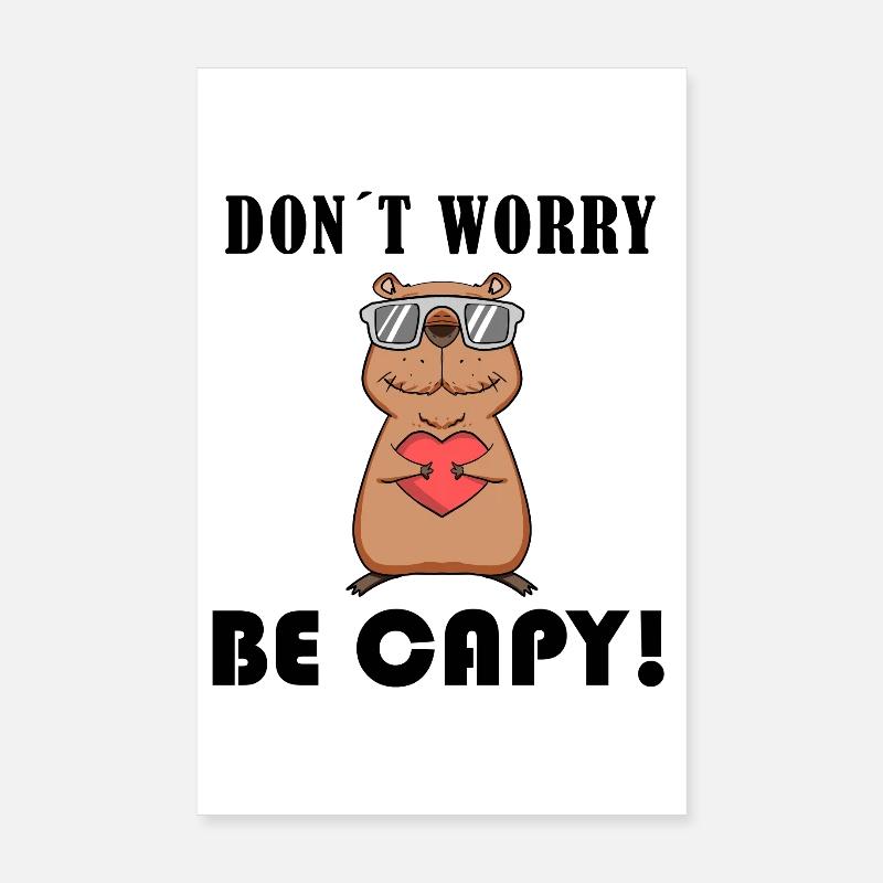 Capybara Capybara Cadeau Poster 20 x 30 cm