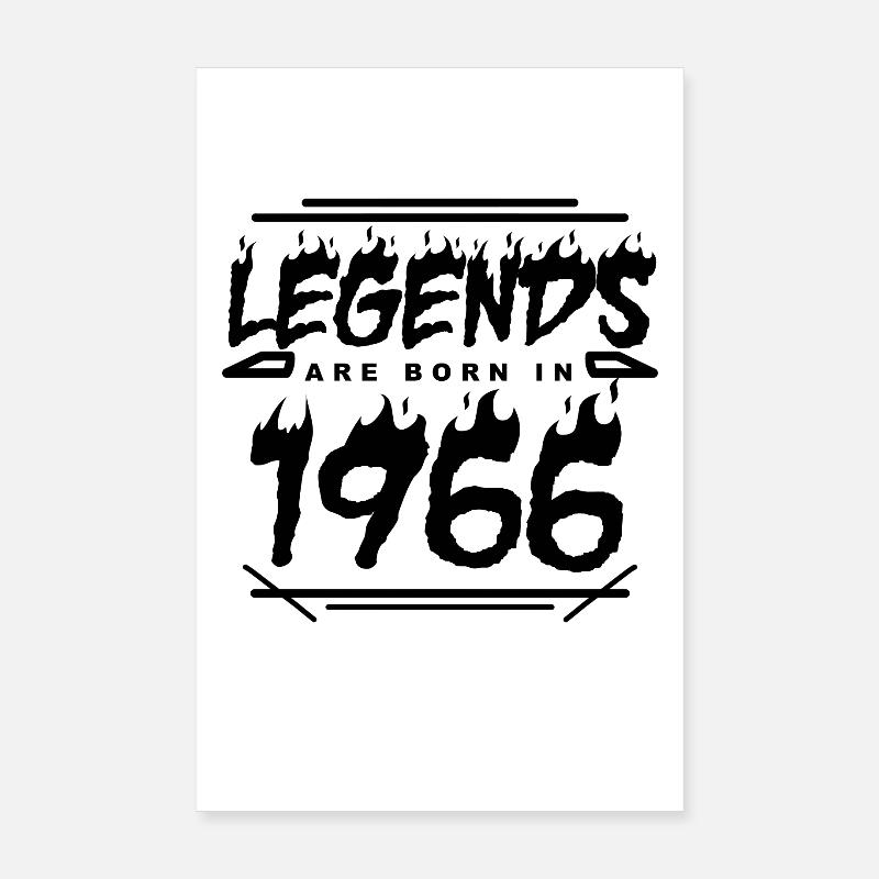 1966 - Né en 1966 - Construit en 1966 Poster 20 x 30 cm