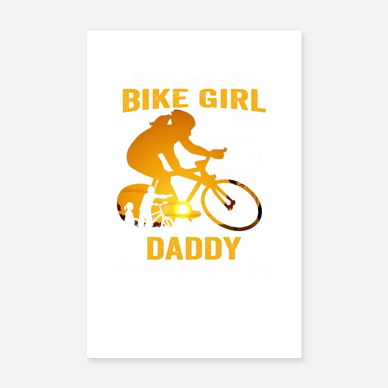 Fille de vélo Poster 20 x 30 cm