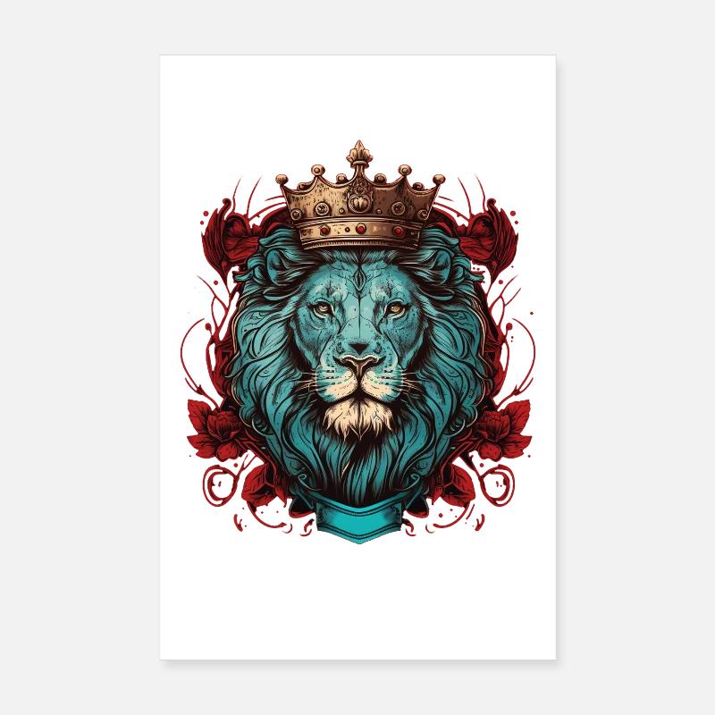 Majestätischer Löwe Poster 20x30 cm