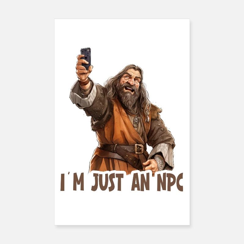 Sorry I’m Just a NPC – Funny RPG Design Poster 20x30 cm
