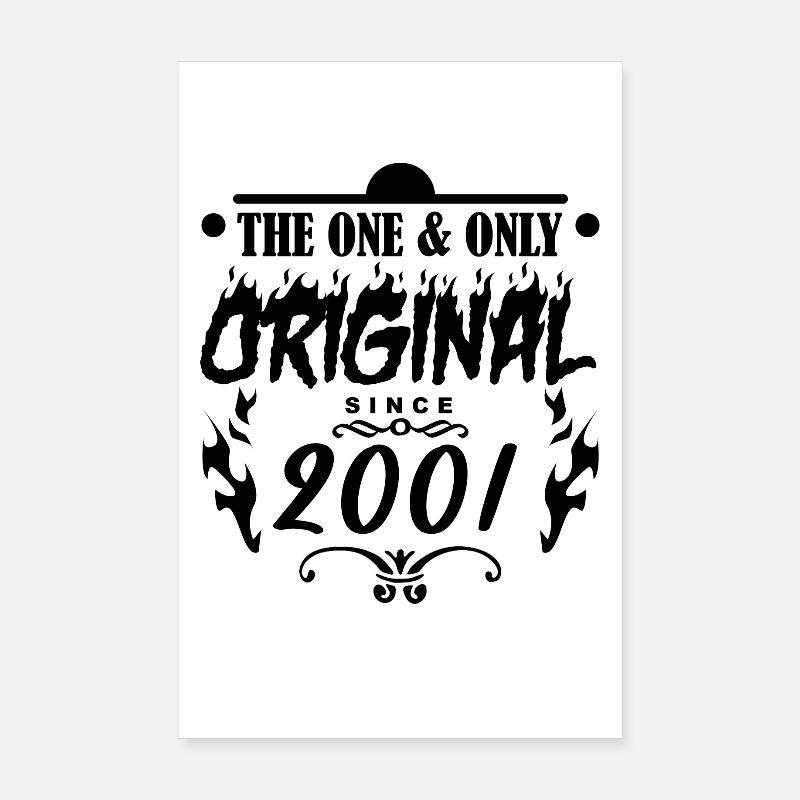 2001 - Année de construction 2001 - Année 2001 Poster 20 x 30 cm