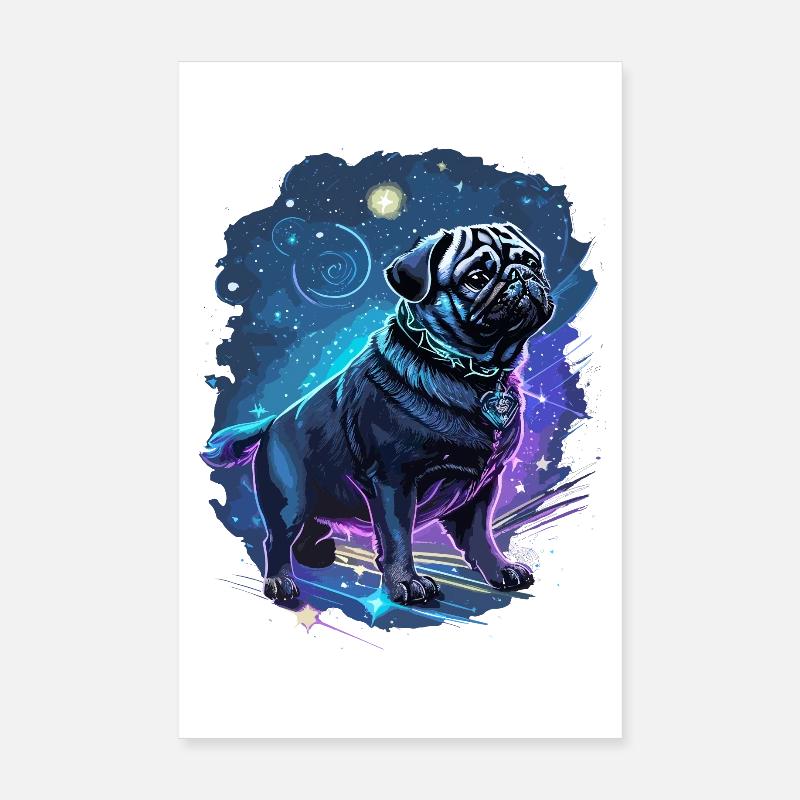 mythical pug dog Poster 8" x 12" (20x30 cm)