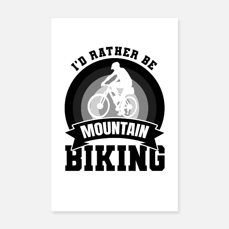 Mountainbiker Witz Poster 20x30 cm