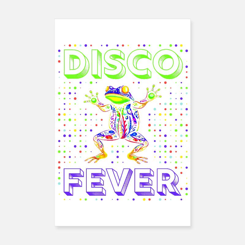 Frog Disco Fever Poster 8" x 12" (20x30 cm)