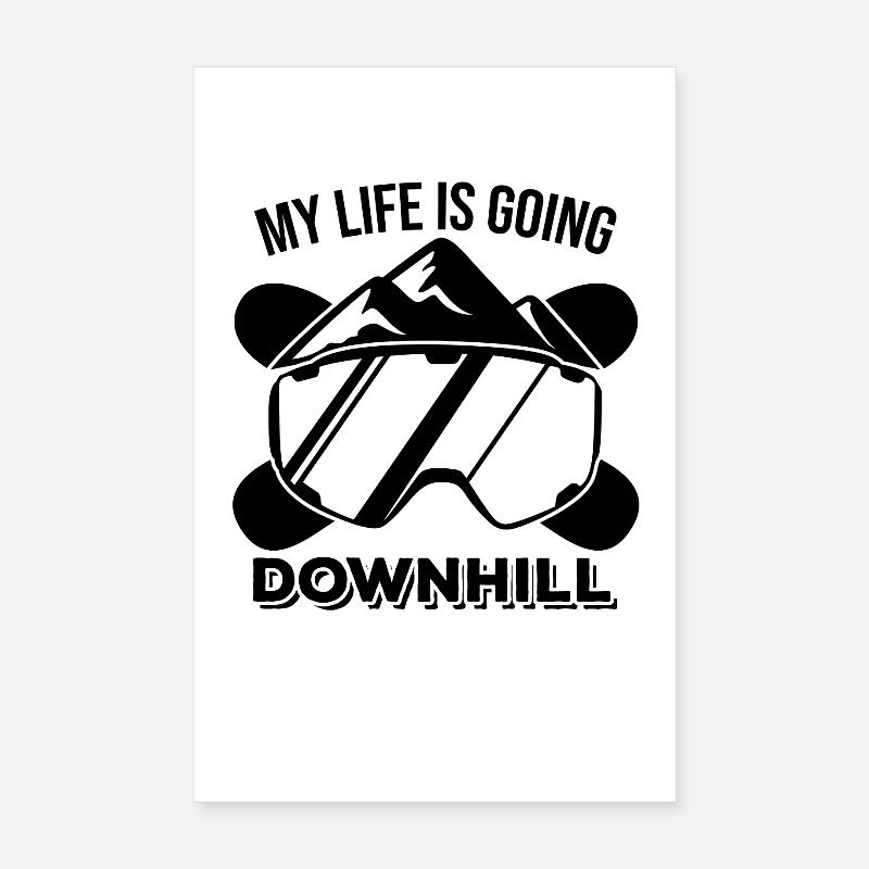 Funny snowboard joke Poster 8" x 12" (20x30 cm)