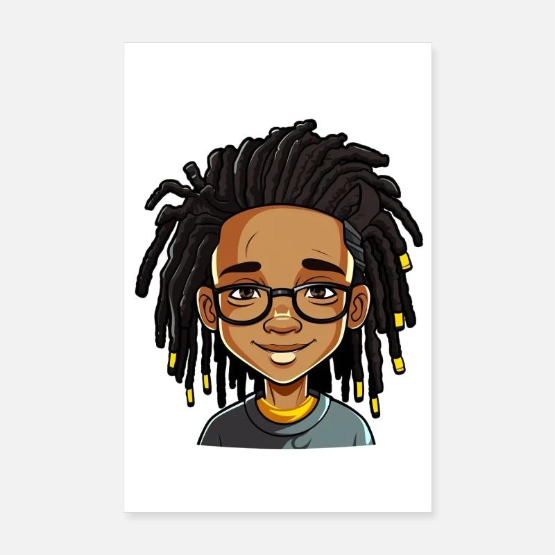 Des dreadlocks avec un visage amical Poster 20 x 30 cm