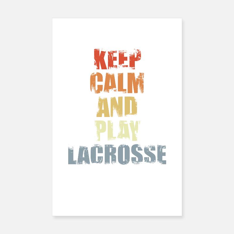 Playing lacrosse Poster 8" x 12" (20x30 cm)