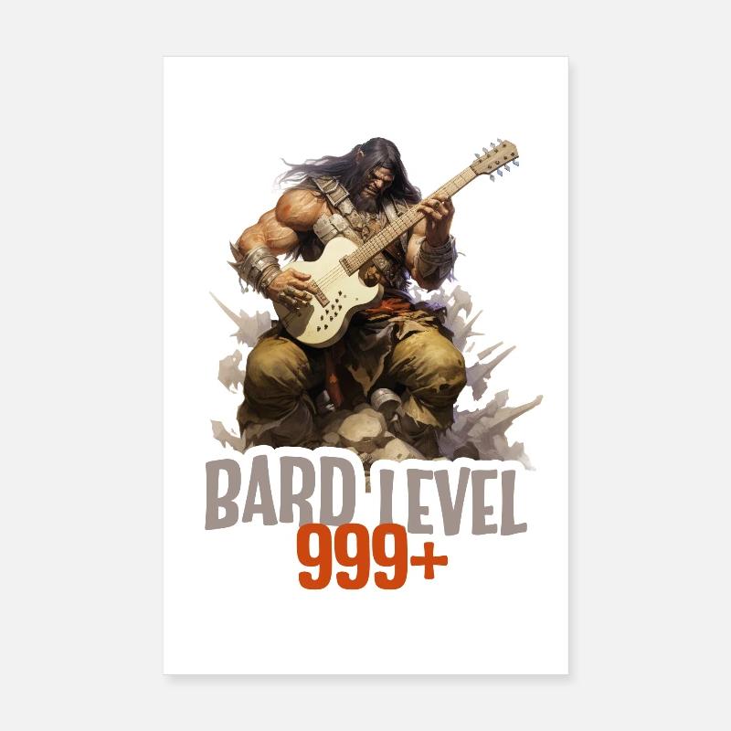 Barde Niveau 999 – Conception de RPG Metal Ork Poster 20 x 30 cm