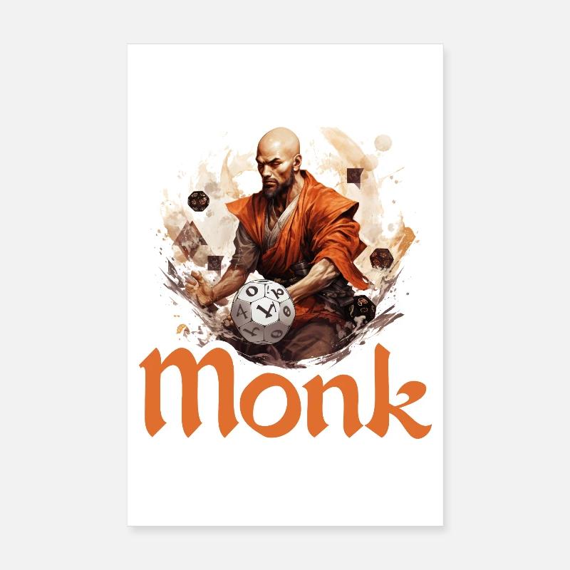 Du spielst einen Mönch im Rollenspiel? Perfekt Poster 20x30 cm