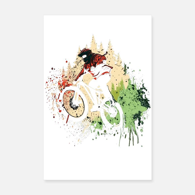 Vététiste Forest Graffiti Vintage Poster 20 x 30 cm