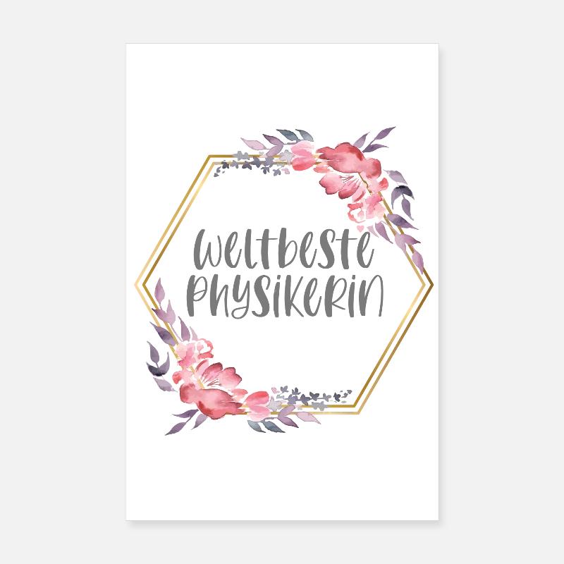 Weltbeste Physikerin Physik Beruf Geschenk Poster 20x30 cm