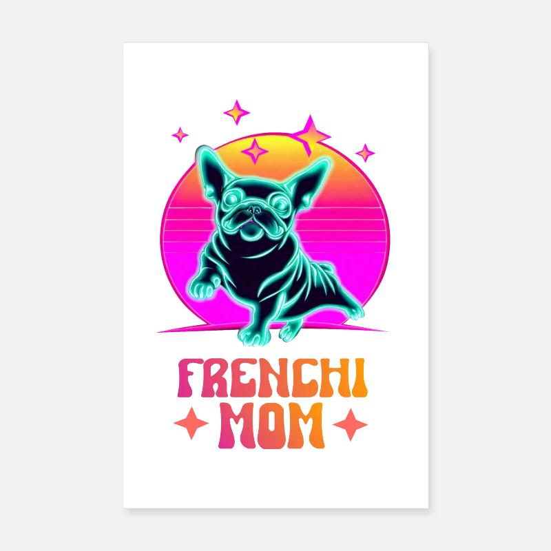 Maman Frenchie Poster 20 x 30 cm