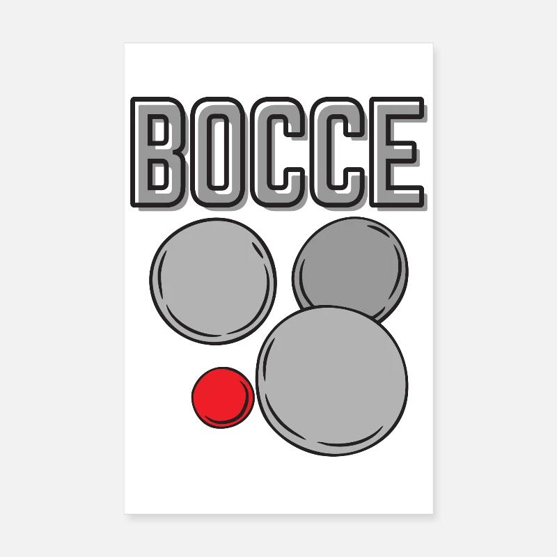Bocce Saying Bocce Ball avec Jack Bocci Game Bocce Poster 20 x 30 cm