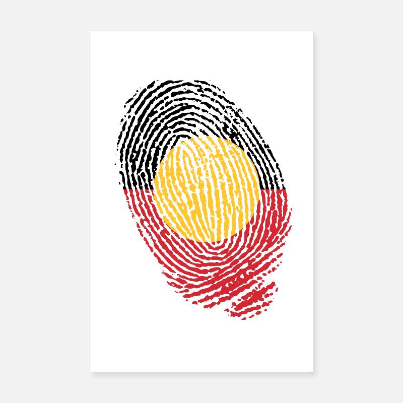 Empreintes digitales aborigènes d’Australie Poster 20 x 30 cm