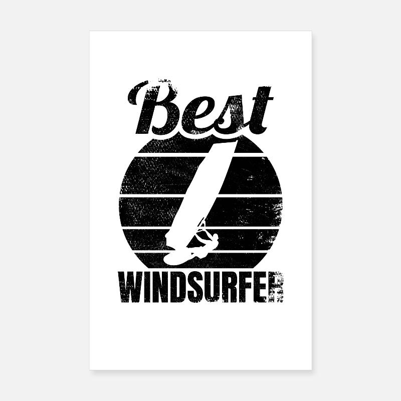 Funny windsurfer Poster 8" x 12" (20x30 cm)