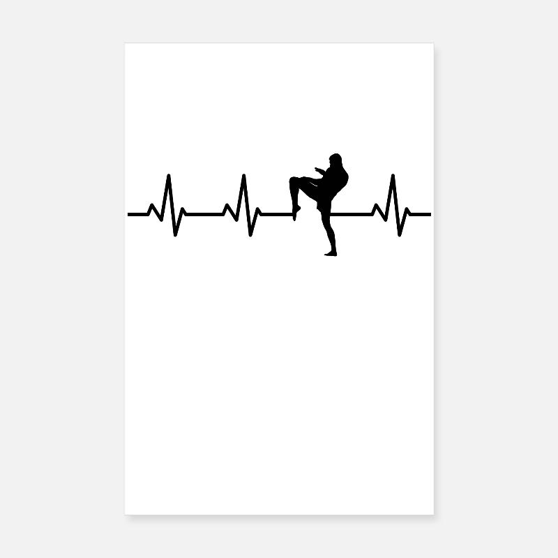 Kickboxer Herzlinie Poster 20x30 cm