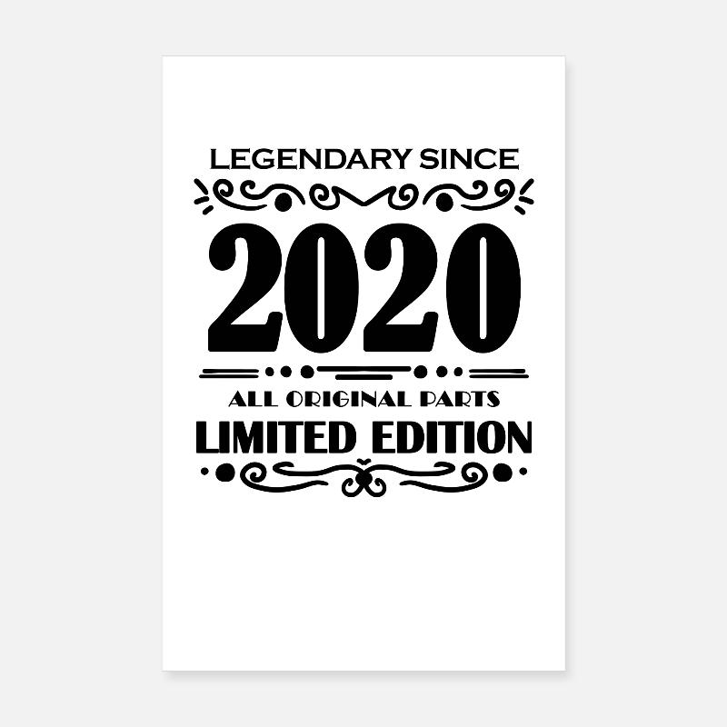 2020 - Année 2020 - Année de construction 2020 Poster 20 x 30 cm