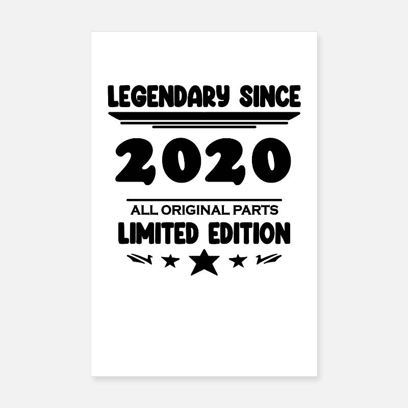 2020 - Année 2020 - Année de construction 2020 Poster 20 x 30 cm