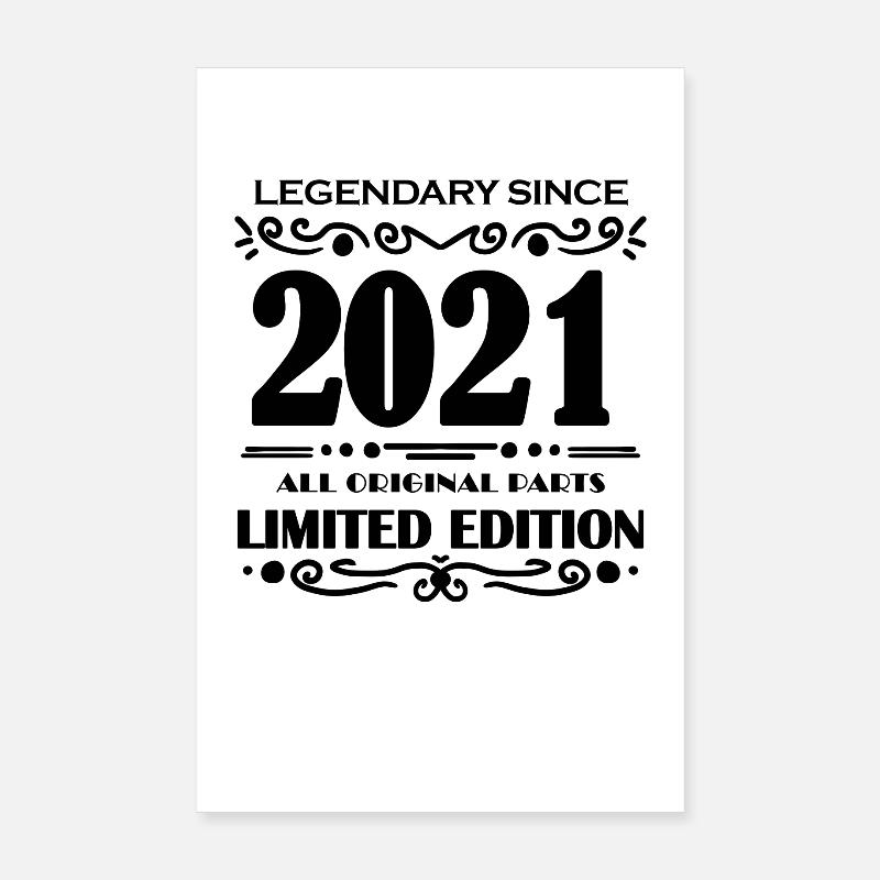 2021 - Année 2021 - Année de construction 2021 Poster 20 x 30 cm