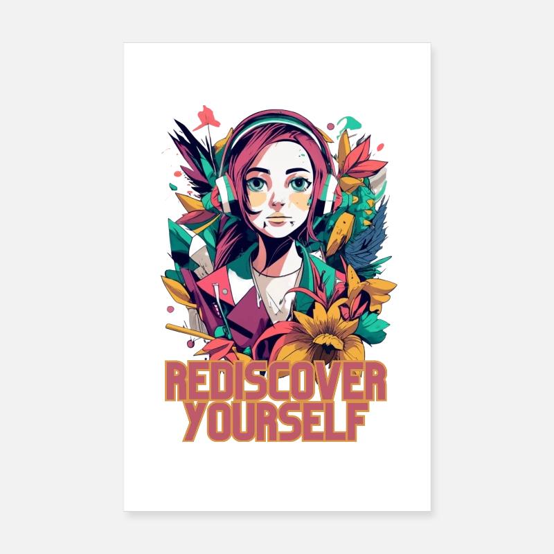 Redécouvrez-vous - Graphique esthétique tendance Poster 20 x 30 cm