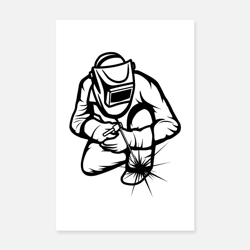 Funny Welder Poster 8" x 12" (20x30 cm)