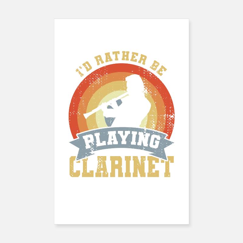 Je préfère jouer de la clarinette Poster 20 x 30 cm