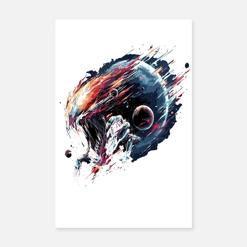 Alien Creature Planet Sci-Fi - Poster 20x30 cm - Weiß