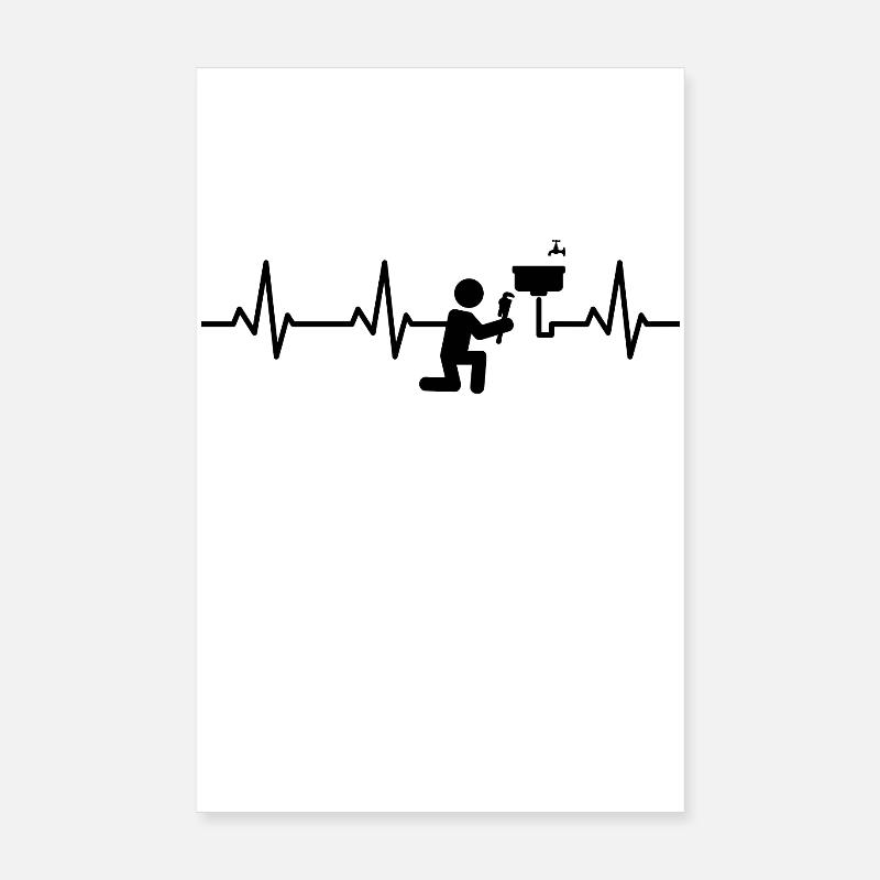 Palpitations cardiaques de plombier Poster 20 x 30 cm