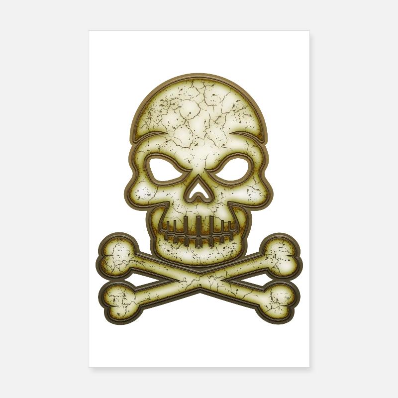 Dekorativer Schädel Totenkopf Poster 20x30 cm